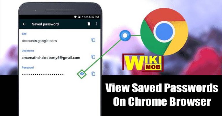 اظهار كلمات السر المحفوظة اندرويد