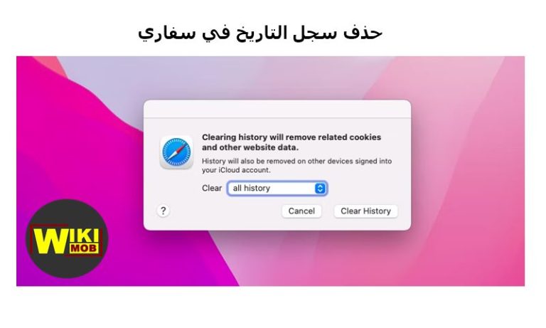 حذف سجل التاريخ في سفاري